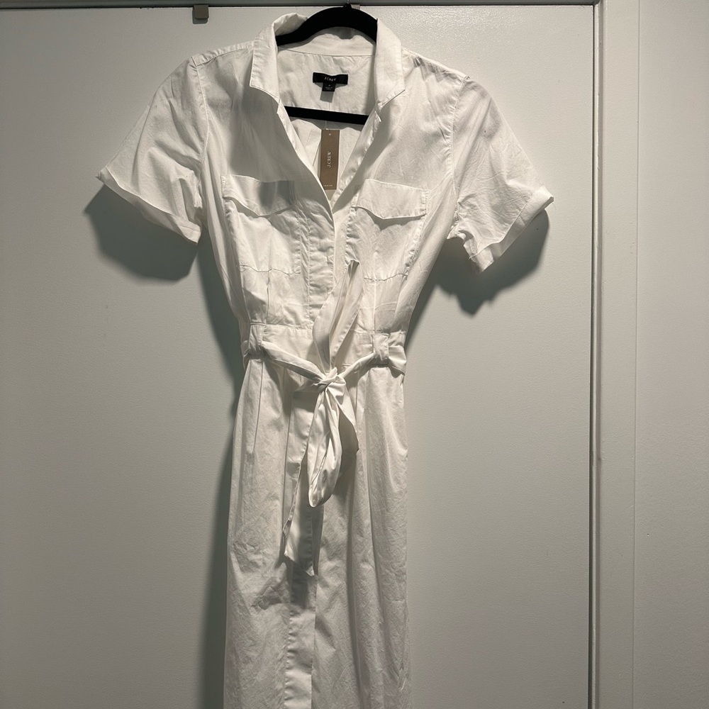 J. Crew Belted Midi Shirt Dress